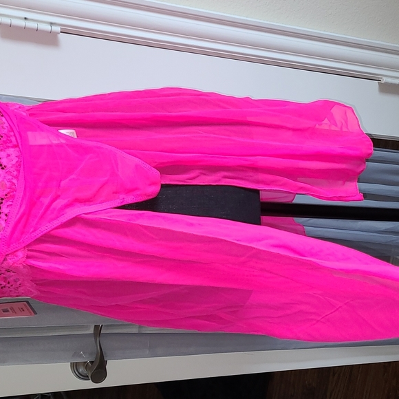 πNWT Juicy Couture 2pc Lace/Mesh Babydoll LingerieπSize Large - Picture 8 of 11